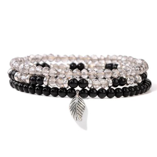 Crystal Bracelets Zinc Alloy with Crystal handmade three pieces & Unisex Sold By PC