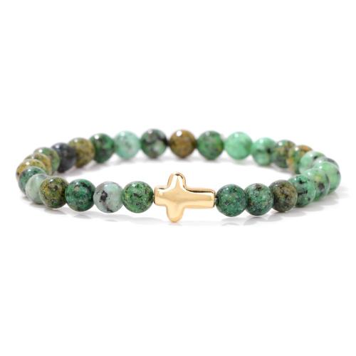 Gemstone Bracelets Zinc Alloy with Natural Stone handmade & Unisex Sold By PC