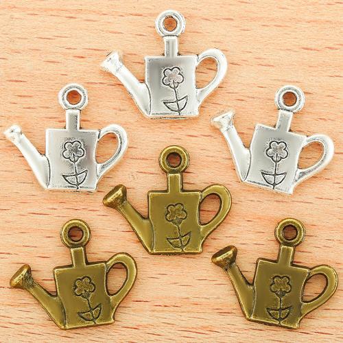 Zinc Alloy Pendler, Teapot, forgyldt, du kan DIY, flere farver til valg, 18x15mm, 100PC/Bag, Solgt af Bag