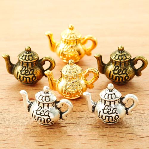 Zinc Alloy Pendler, Teapot, forgyldt, du kan DIY, flere farver til valg, 16x13mm, 100PC/Bag, Solgt af Bag