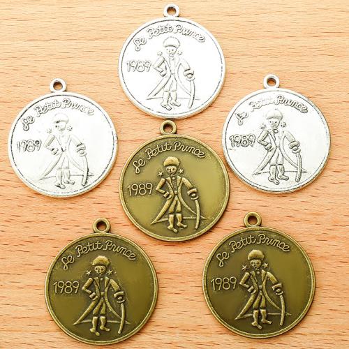 Zinc Alloy Pendants Round plated DIY Sold By Bag