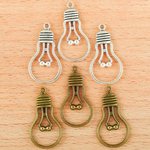 Zink Alloy Halsband, Light Bulb, plated, DIY, fler färger för val, 36x19mm, 100PC/Bag, Säljs av Bag