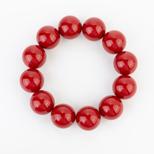 Synteettinen Coral Rannerengas, kansan tyyli & Unisex, beads size 18x18mm, Pituus N. 210 mm, Myymät PC