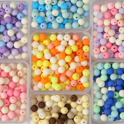 Acrylic Jewelry Beads Round DIY 8mm Sold By Bag