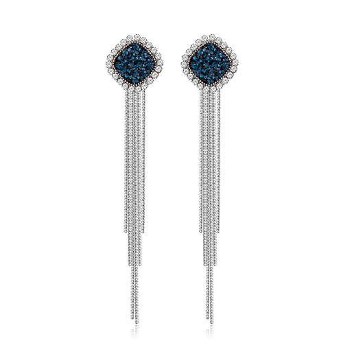 Zinc Alloy Stud Earring fashion jewelry & for woman & with rhinestone Sold By Pair