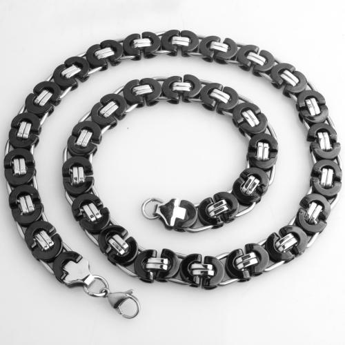 Stainless Steel Chain Ogrlica, 304 nehrđajućeg čelika, modni nakit & razlièite duljine za izbor & za čovjeka, 11mm, Prodano By Strand