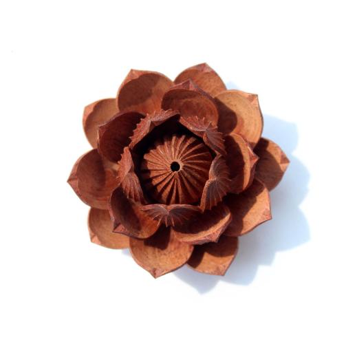 Miçangas de madeira, Padauk, Lotus, DIY, 68x36mm, vendido por PC