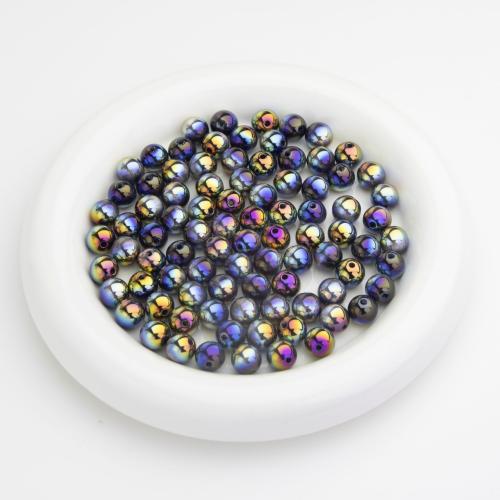 Akril nakit Beads, Krug, možete DIY, više boja za izbor, 10mm, Rupa:Približno 2mm, 20računala/Torba, Prodano By Torba