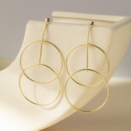 Brass Drop Earring gold color plated fashion jewelry golden nickel lead & cadmium free Sold By Pair