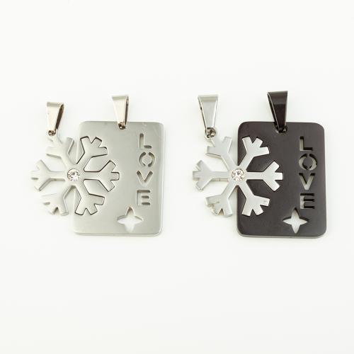 Stainless Steel Pendants 304 Stainless Steel Vacuum Ion Plating DIY & with rhinestone & hollow Approx 5mm Sold By Pair