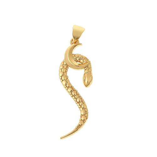 Brass Jewelry Pendants Snake plated DIY gold Sold By PC