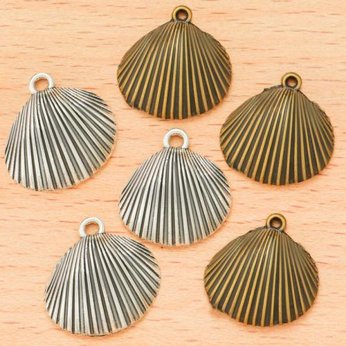 Zinklegering Hangers, Zinc Alloy, Schelp, plated, DIY, meer kleuren voor de keuze, 17x17mm, 100PC/Bag, Verkocht door Bag