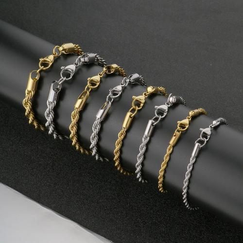 Stainless Steel smycken Armband, 304 rostfritt stål, Unisex & olika storlek för val & olika stilar för val, fler färger för val, Säljs av PC