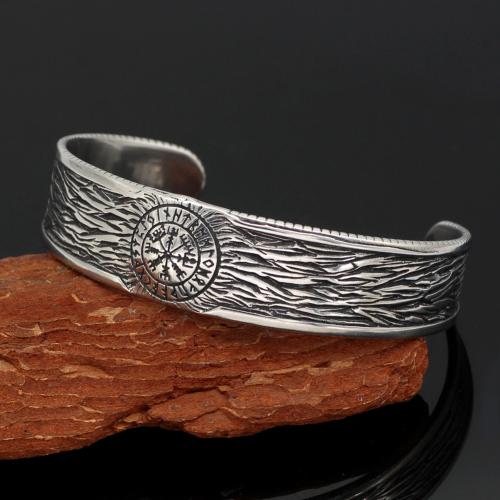 Titan stål armband, Vintage & mode smycken & för människan, silver, Innerdiameter:Ca 65mm, Säljs av PC