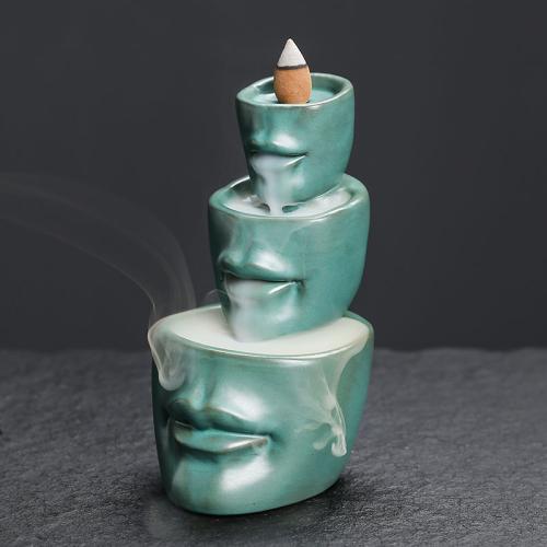 Backflow Incense Burner Porcelain half handmade for home and office & durable Sold By PC