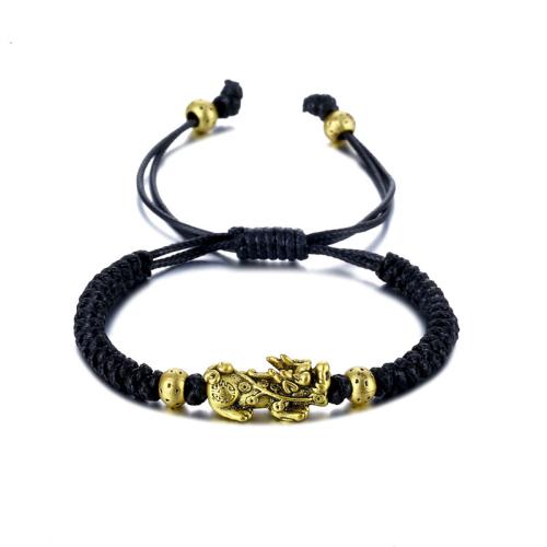 Zinc Alloy Bracelet with Wax Cord Length Adjustable & fashion jewelry & for man Length Approx 20 cm Sold By PC