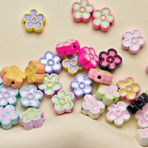 Zinc Alloy Spacer perler, Flower, ovntørrende lak, du kan DIY, flere farver til valg, 10mm, Solgt af PC