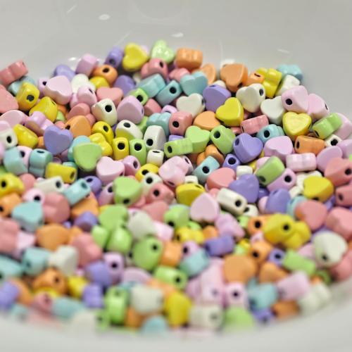 Zinc Alloy Spacer perler, Heart, ovntørrende lak, du kan DIY, flere farver til valg, 5mm, Solgt af PC