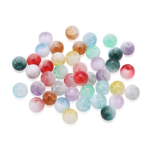 Fashion Glass Beads Round DIY & crackle Approx 1.2mm Approx Sold By Strand