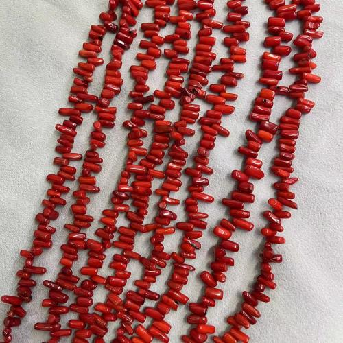 Přírodní Coral korálky, Korál, DIY, červený, 12x9mm, 98PC/Strand, Prodáno By Strand