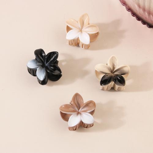 Hair Claw Clips Plastic Flower stoving varnish for woman Sold By PC