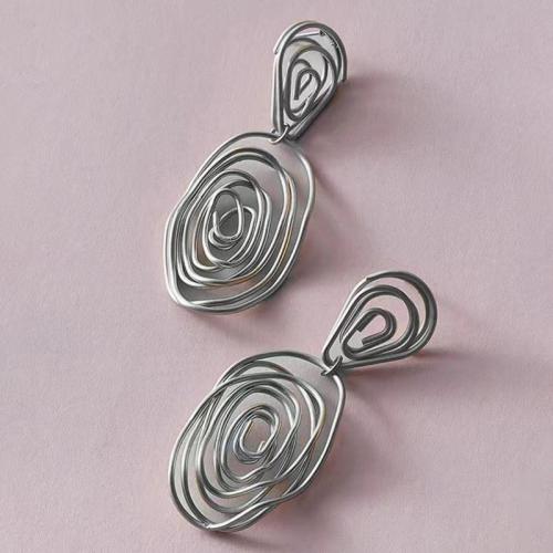 Sinc Alloy Earring Graí, plátáilte, do bhean, dathanna níos mó le haghaidh rogha, 52x26mm, Díolta De réir Péire