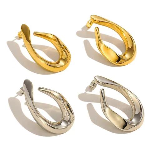 Lo zinco in lega Stud Earring, lega in zinco, placcato, per la donna, nessuno, 35x25mm, Venduto da coppia