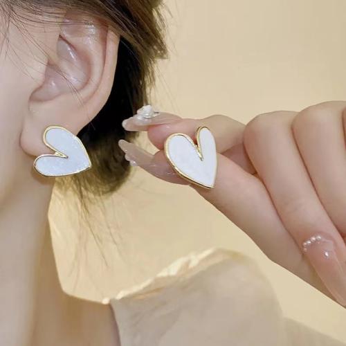 Zinc Alloy Stud Earring plated for woman & enamel Sold By Pair