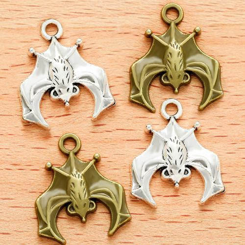 Zinc Alloy Animal Pendler, Bat, forgyldt, du kan DIY, flere farver til valg, 20x17mm, 100PC/Bag, Solgt af Bag