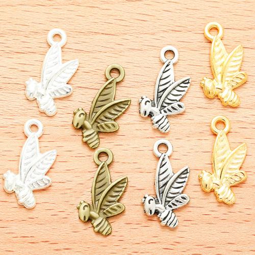 Zinc Alloy Animal Pendler, Bee, forgyldt, du kan DIY, flere farver til valg, 20x11mm, 100PC/Bag, Solgt af Bag