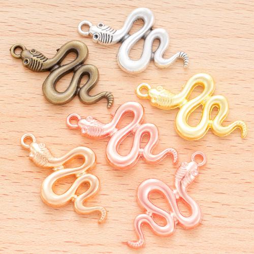 Zinc Alloy Animal Pendler, Snake, forgyldt, du kan DIY, flere farver til valg, 30x18mm, 100PC/Bag, Solgt af Bag