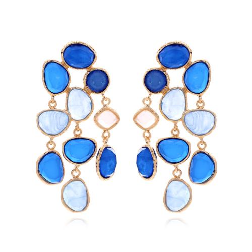 Zinc Alloy Drop Earrings with Resin fashion jewelry & for woman Sold By Pair