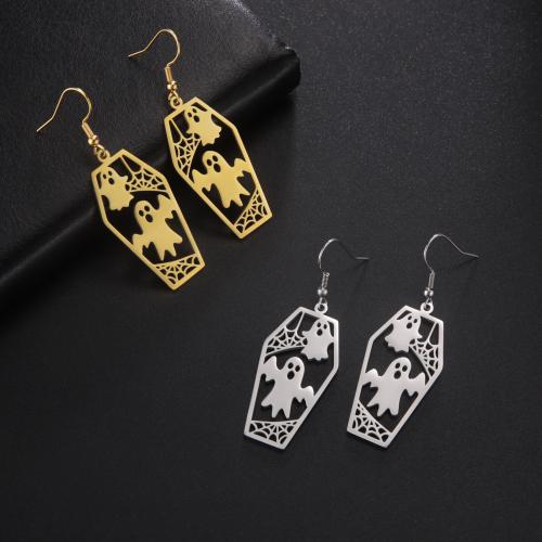 Stainless Steel Drop Earring 304 Stainless Steel plated Halloween Design & for woman Sold By Pair