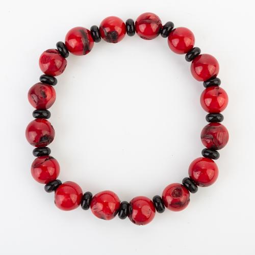 Synthetische Koralle Armband, Folk-Stil & unisex, beads size 10x10mm, Länge ca. 200 Millimeter, verkauft von PC