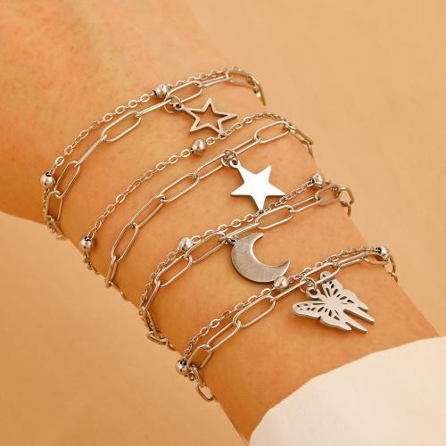 Roestvrij staal armbanden, 304 roestvrij staal, met Zinc Alloy, mode sieraden & verschillende stijlen voor de keuze & voor vrouw, meer kleuren voor de keuze, Verkocht door PC