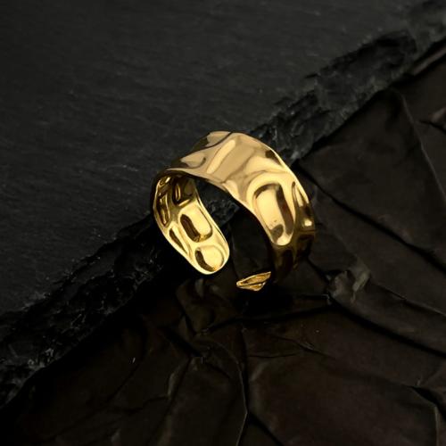 Stainless Steel Finger Ring 304 Stainless Steel fashion jewelry & Unisex golden Sold By PC