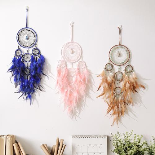 Muoti Dreamcatcher, Sulka, kanssa Luonnollinen sora & nahkanyörillä & Rauta, käsintehty, kotiin ja toimistoon, enemmän värejä valinta, 750mm, Myymät PC