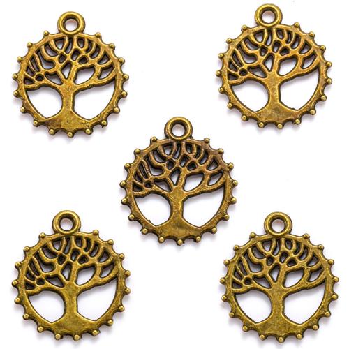 Zinc Alloy Pendler, Tree, forgyldt, du kan DIY, flere farver til valg, 18x16mm, 100pc'er/Bag, Solgt af Bag