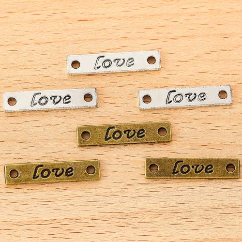 Zinc Alloy Connector Bar Rectangle plated DIY & 1/1 loop Sold By Bag