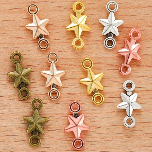 Star Zinc Alloy priključak, Cink Alloy, Zvijezda, pozlaćen, možete DIY & 1/1 petlje, više boja za izbor, 15x8mm, 100računala/Torba, Prodano By Torba