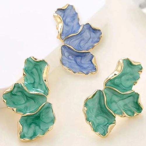 Zinc Alloy Stud Earring plated for woman & enamel Sold By Pair