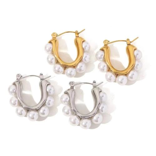 Zinc Alloy Drop Earrings with Plastic Pearl handmade for woman Sold By Pair