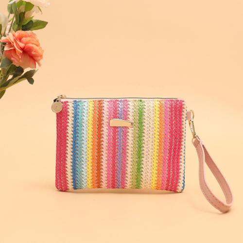 Clutch Bag Straw with Nylon portable & for woman Sold By PC