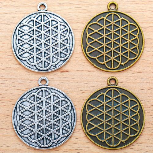 Zinc Alloy Pendants Round plated DIY Sold By Bag