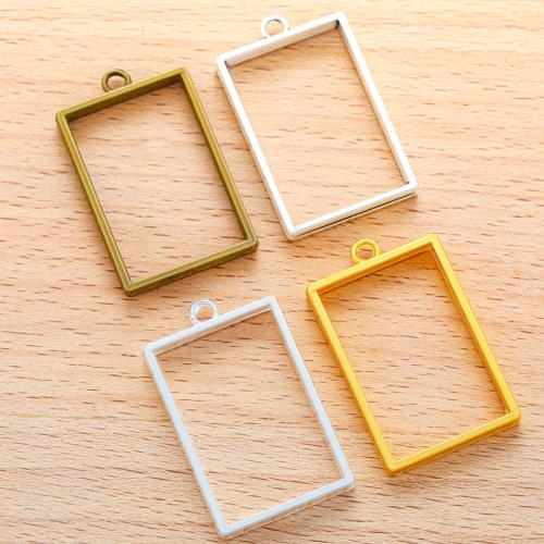 Pendentifs en alliage de zinc, rectangle, Placage, DIY, plus de couleurs à choisir, 37x23mm, 100PC/sac, Vendu par sac