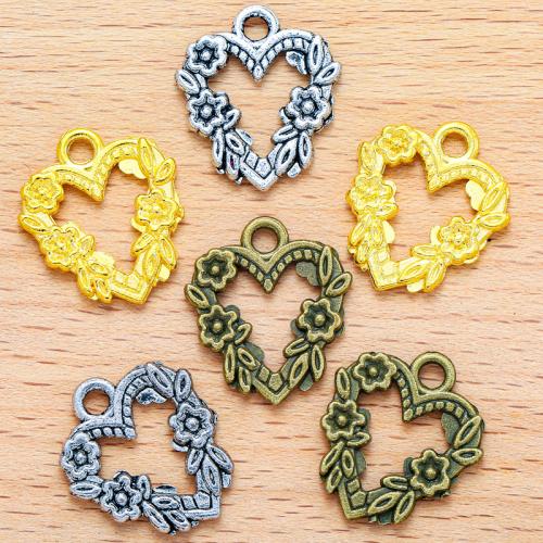 Zinc Alloy Heart Pendants plated DIY & hollow Sold By Bag