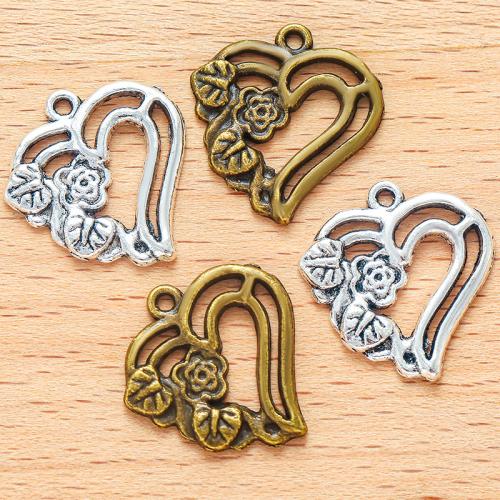 Zinc Alloy Heart Pendants plated DIY & hollow Sold By Bag