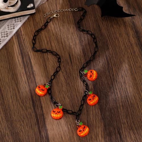 Halloween Necklace Resin with 6cm extender chain Halloween Design & fashion jewelry & for woman Length Approx 46 cm Sold By PC