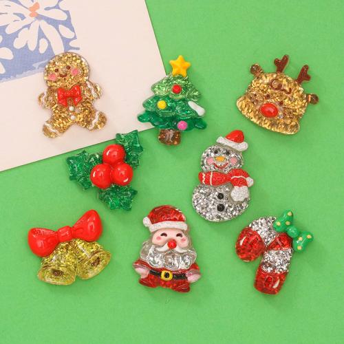 Hair Accessories DIY Findings Resin Christmas Design Sold By PC