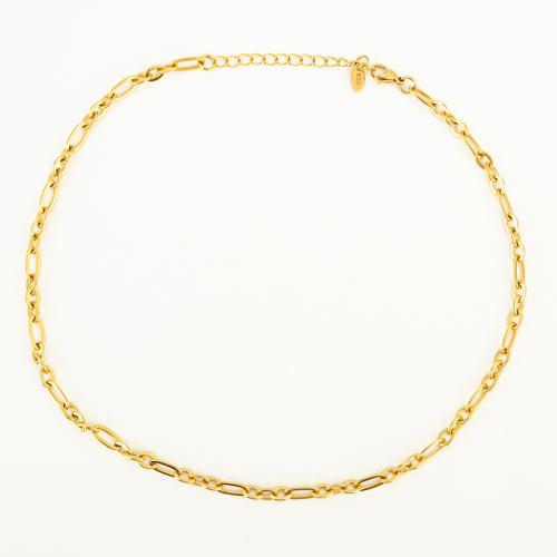 Stainless Steel Chain Necklace 304 Stainless Steel fashion jewelry & Unisex Length Approx 45 cm Sold By PC